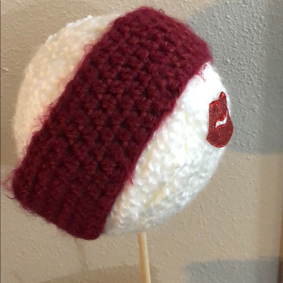 Brand New Handcrafted Burgundy Fuzzy Ear Warmer - Picture 3 of 4